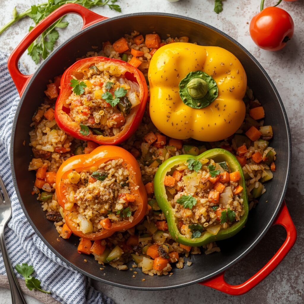 lucid origin 1 stuffed bell peppers with rice and vegetables 0